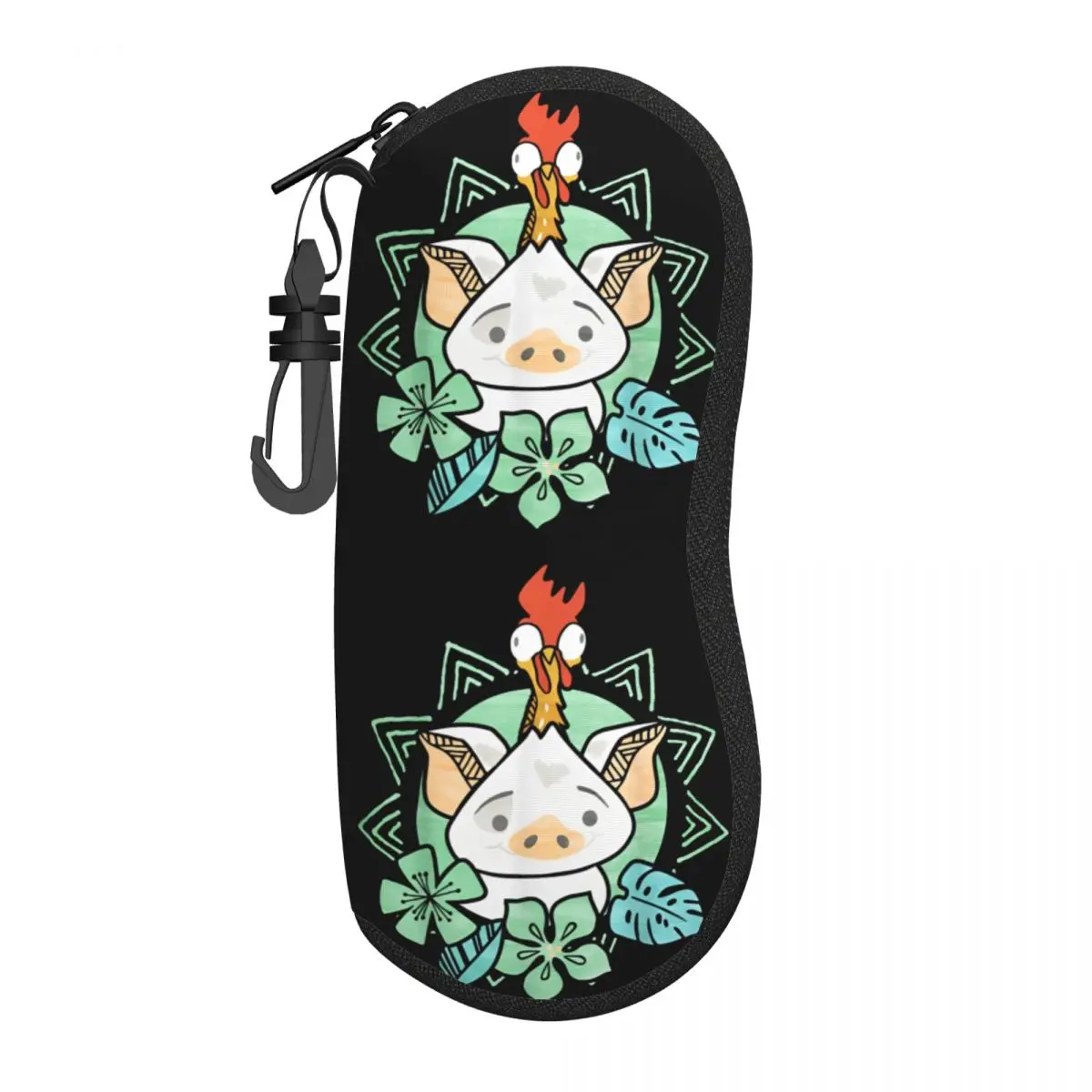 

Тропические графические очки Moana Pua & Hei, унисекс, портативный футляр для хранения очков на молнии, защитный футляр для солнцезащитных очков