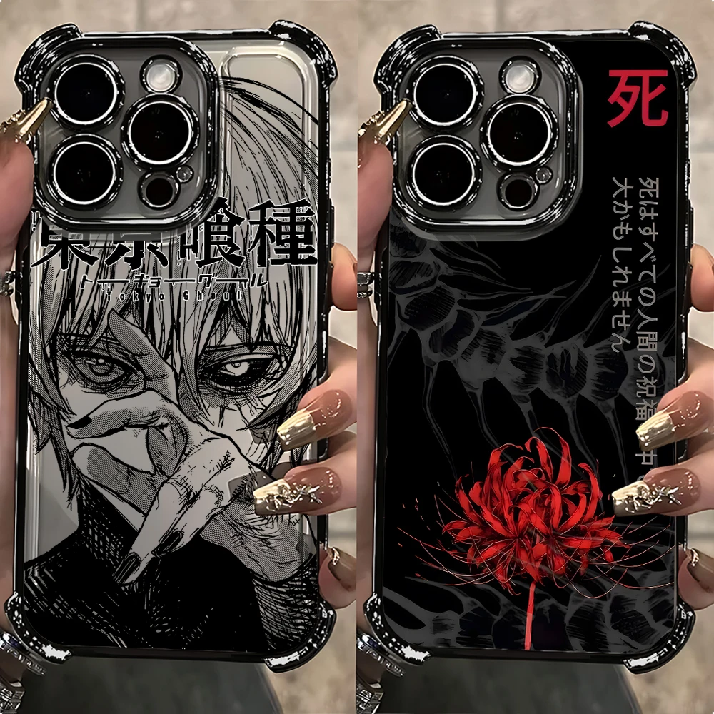 Stylish Anime Tokyo Ghoul Plating Phone Case with Anti-Fall Airbag Protection