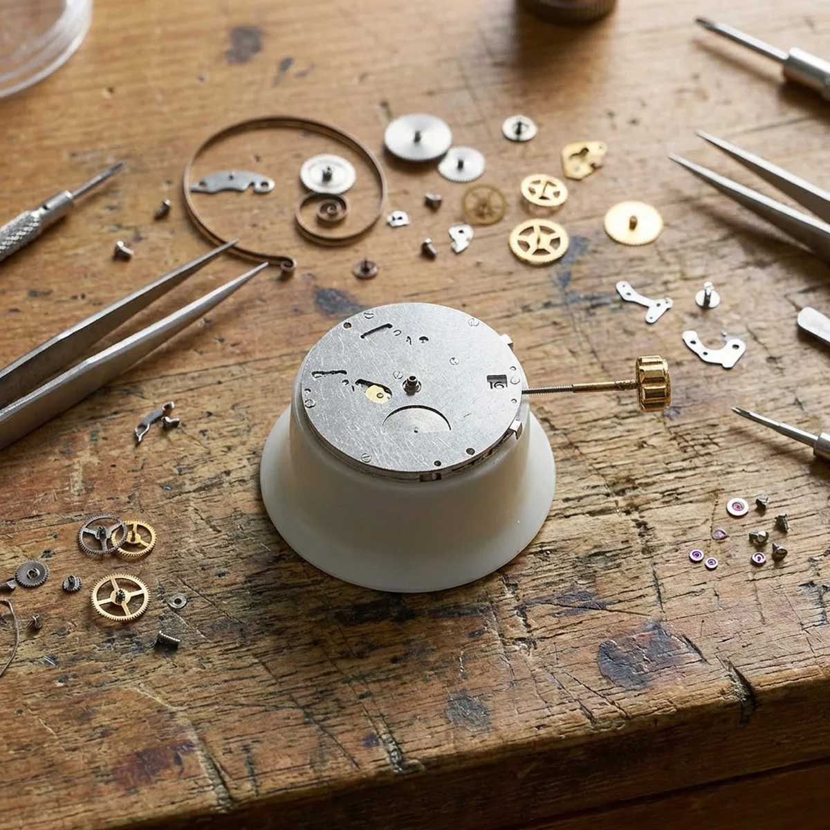 Stackable Scratch-Free Plastic Watch Movement Holder Kit - 12-Piece Set