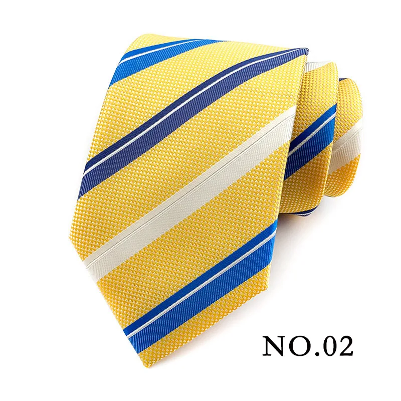 Neue 8 cm Herren Krawatte Gestreiften Gemusterten Mann Krawatte Krawatte Jacquard Gewebt Ascot Krawatte Krawatte Für Gentleman Hochzeit party – Detail 4