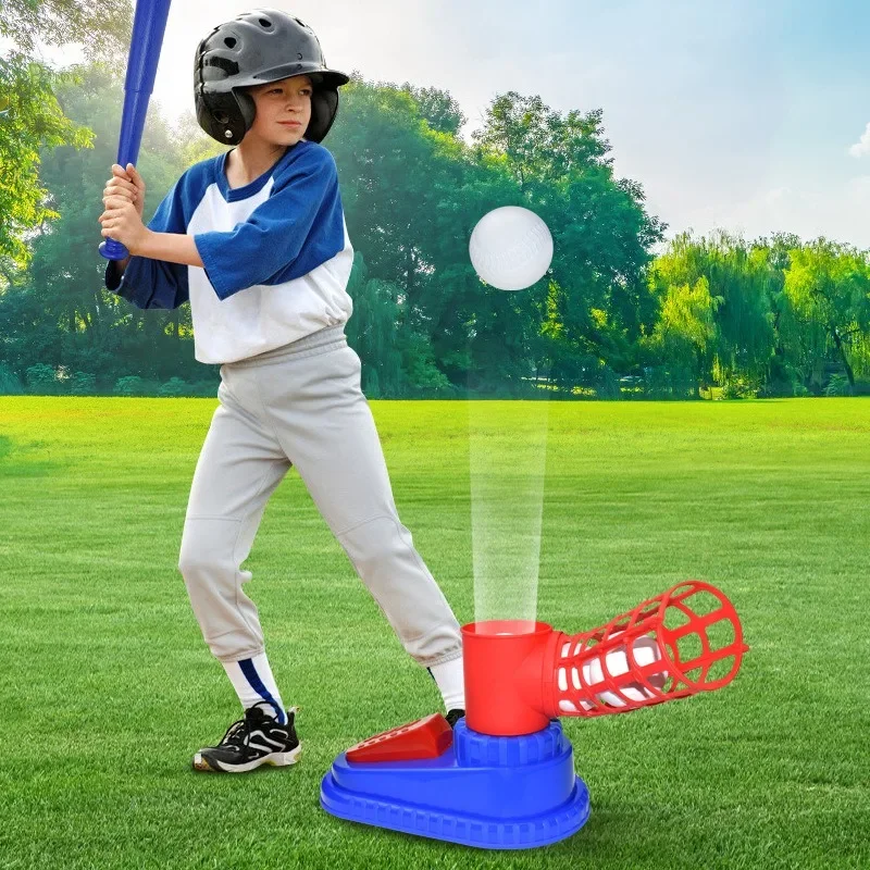 Baseball Ball Toys Games Adjustable Automatic Pitching Baseball Machine Toy Sets for Kids Outdoor Sport