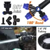 1/4" Garden Irrigation Watering Kit 8-hole Dripper with Stake Adjustable Sprinkler 6mm Quick Push Slip Lock Outdoor Drip Sprayer 3