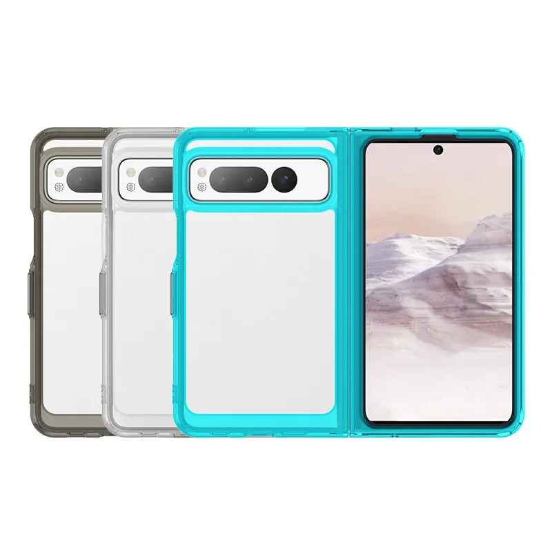 Per Google Pixel Fold 5G G9Fpl Custodia Antiurto In Silicone Tpu Paraurti Con Custodia Rigida Trasparente Per Google Pixel Fold G9Fpl