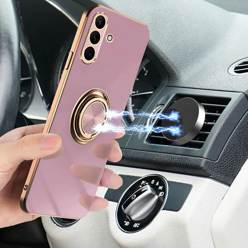 Versatile Magnetic Ring Holder Shockproof Silicone Case
