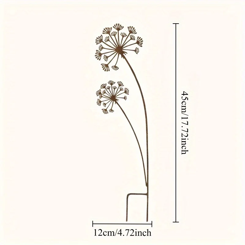 1pc Metal Decorative Garden Stakes Flower Patio Balcony Planter Garden Decor Home Yard Outdoor Decoration Garden Accessories 6