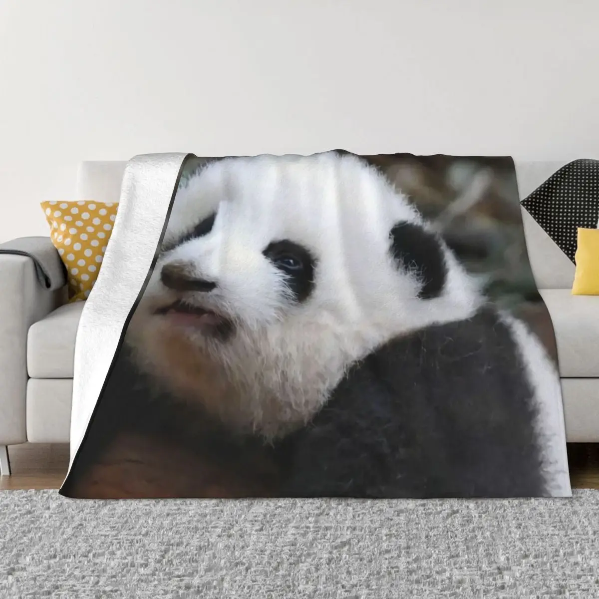 

Одеяло Huahua с изображением панды, зимнее теплое всесезонное комфортное одеяло для легкого ухода за диваном