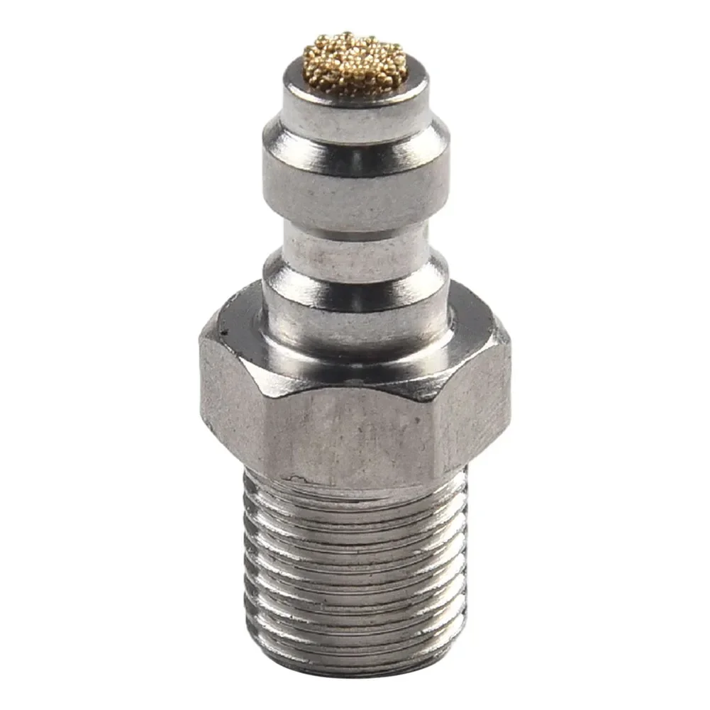 Raccord De Tuyau D'air Avec Valve Mâle Acier Inox/laiton - Connecteur Rapide M10, BSPP 1/8, NPT 1/8 - Pour Compresseur, Gonflage - 4