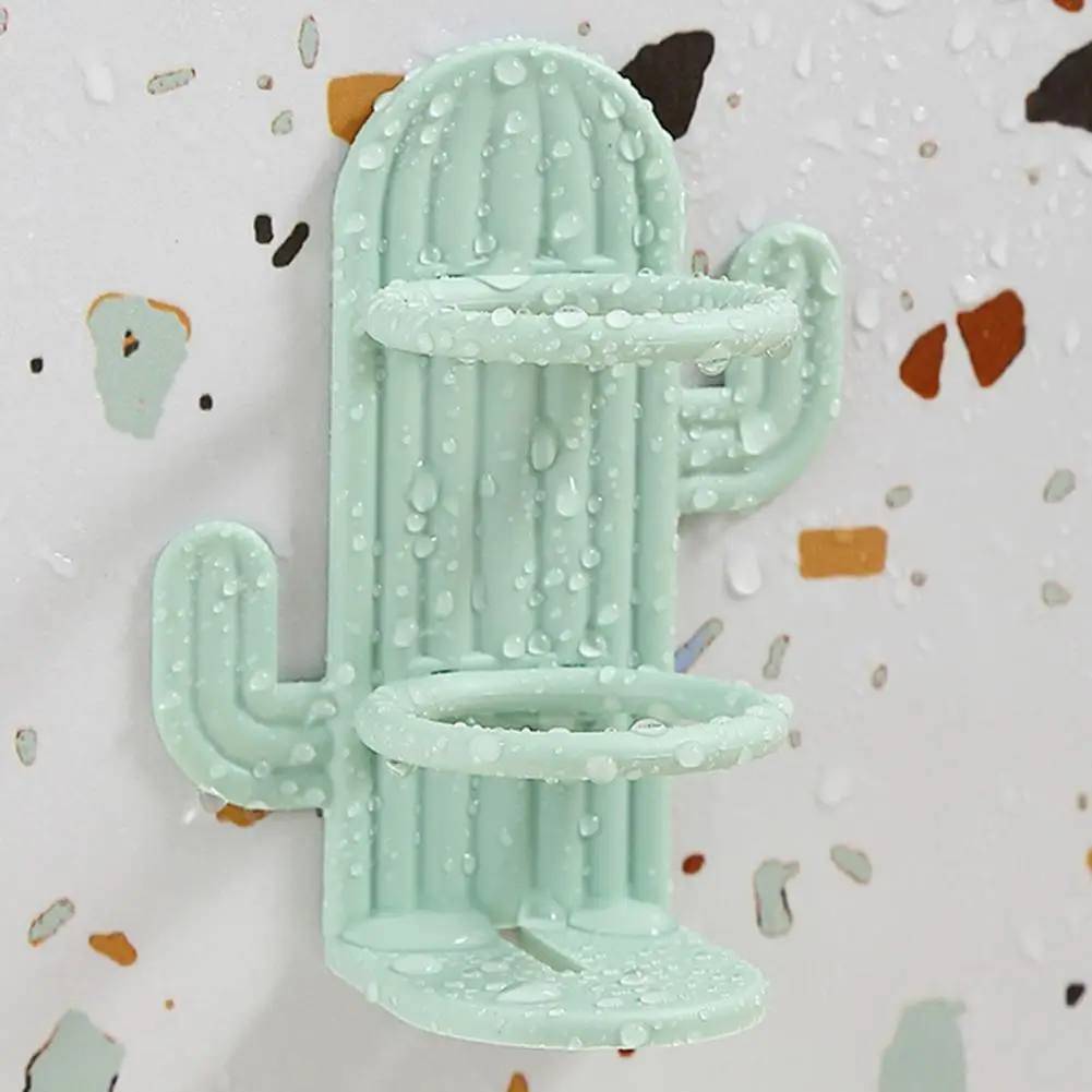 Toothbrush Holder Space-saving Cactus Toothbrush Holder Easy Installation Waterproof Bathroom for Wall for Mirror