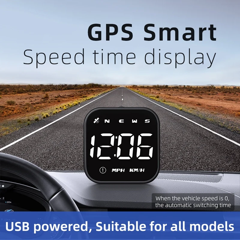

Автомобильный спидометр HUD, сигнализация с GPS, подходит для всех автомобилей