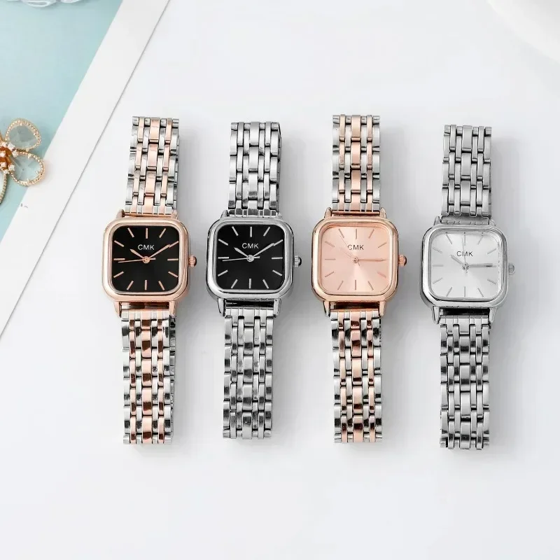 Stainless Steel Bracelet Watch Women Fashion Minimalist Temperament Small Square Quartz Wristwatch women watches
