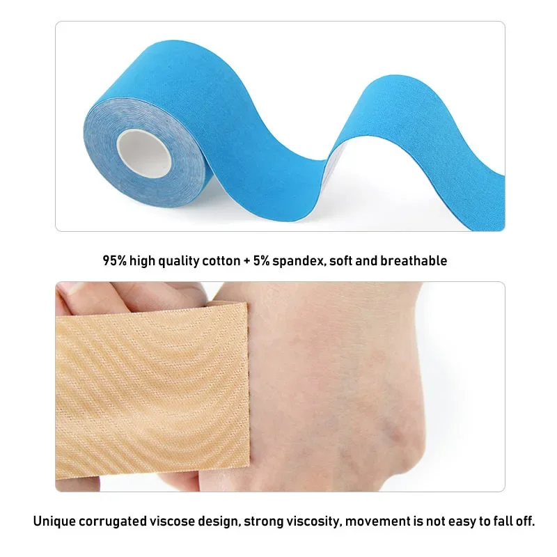 Kinesiology Sports Tape 12rolls/lot Waterproof Knee Shoulder Ankle Elbow Adhesive Bandage Width 5cm/2inch