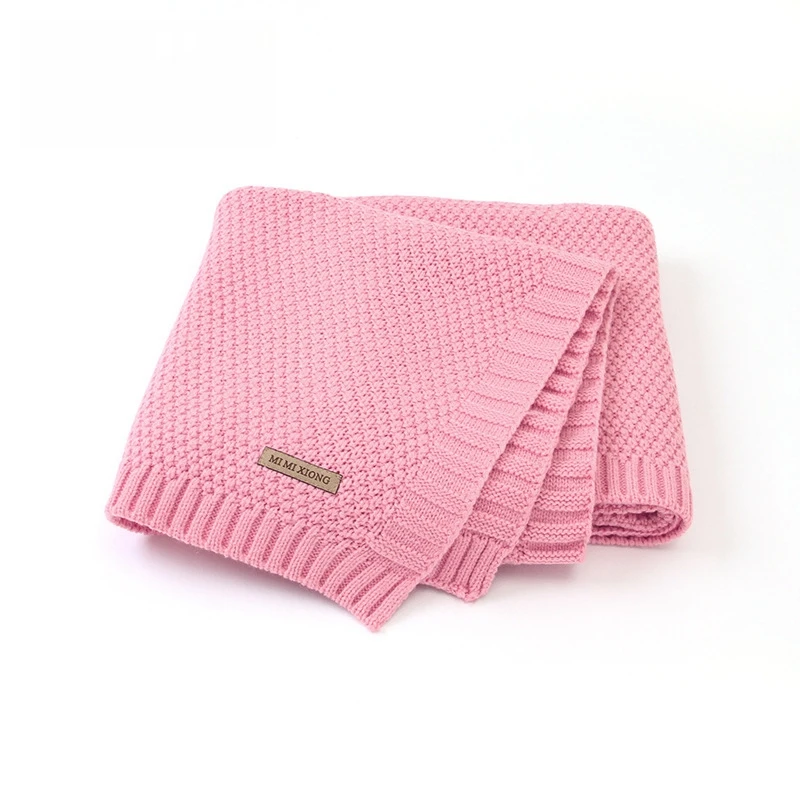 

Kids Blanket Baby Stroller Blanket Simple Baby Blankets Knitted Newborn Swaddle Wrap Soft Toddler Sofa Crib Quilt