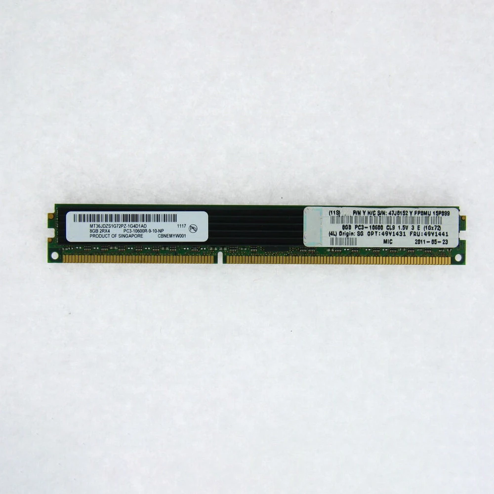 1PCS Server Memory For IBM RAM HS22 PC3-10600R 49Y1431 49Y1441 47J0152 8GB DDR3 1333 VLP DIMM 5 1PCS Server Memory For IBM RAM HS22 PC3-10600R 49Y1431 49Y1441 47J0152 8GB DDR3 1333 VLP DIMM - Image 3