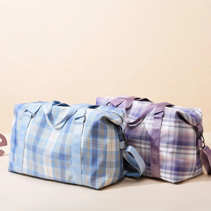 Foldable Travel Tote Short Tour Weekender Sport Gym Duffel Bag Water Proof Luggage Bag Large Capacity Women Yoga Shoulder Bag