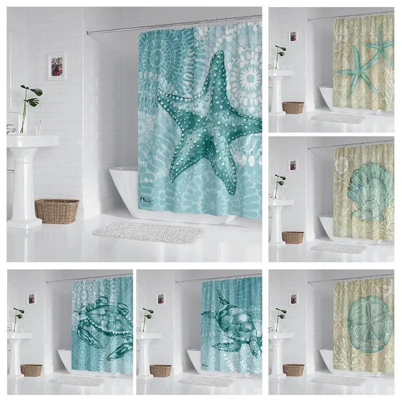 

House hold waterproof fabric household shower curtain accessories shower curtain 240 * 200 home marine style shower curtain