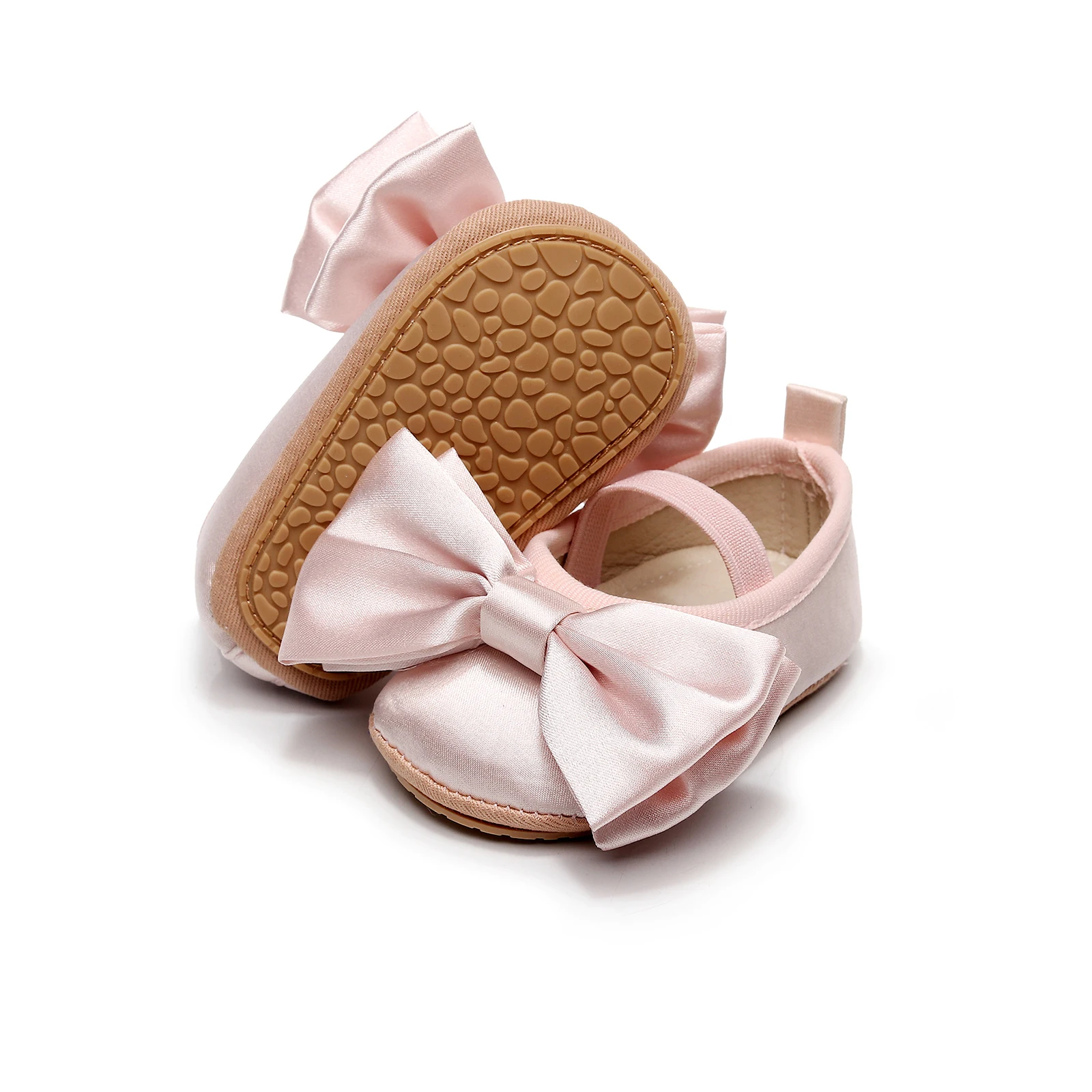 Infant Baby Girls Moccasins Cute Big Bowknot Soft Sole Flat Shoes Prewalker Anti-Slip Shoes First Walker Shoes Casual Shoes