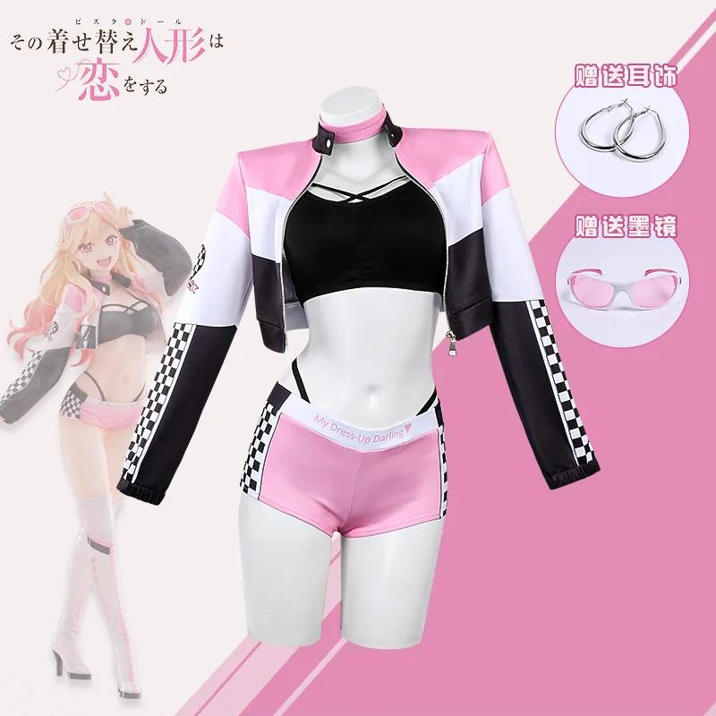 Marin Kitagawa Cosplay-Kostüm My Dress Up Darling Rennanzug Halloween-Party-Outfit für Frauen Anime-Rollenspiel - AliExpress 