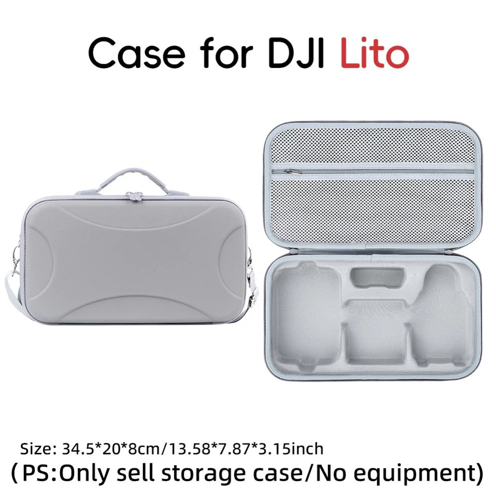 DJI Lito 1, X1 및 RC N3용 휴대용 케이스, 조절 가능한 스트랩이 있는 충격 방지 하드 쉘 보관함, 드론 액세서리