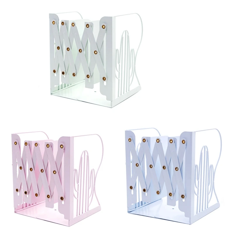 

Регулируемый металлический Настольный органайзер для книг С КАКТУСОМ, держатель для хранения, книжная полка, домашние школьные канцелярские принадлежности