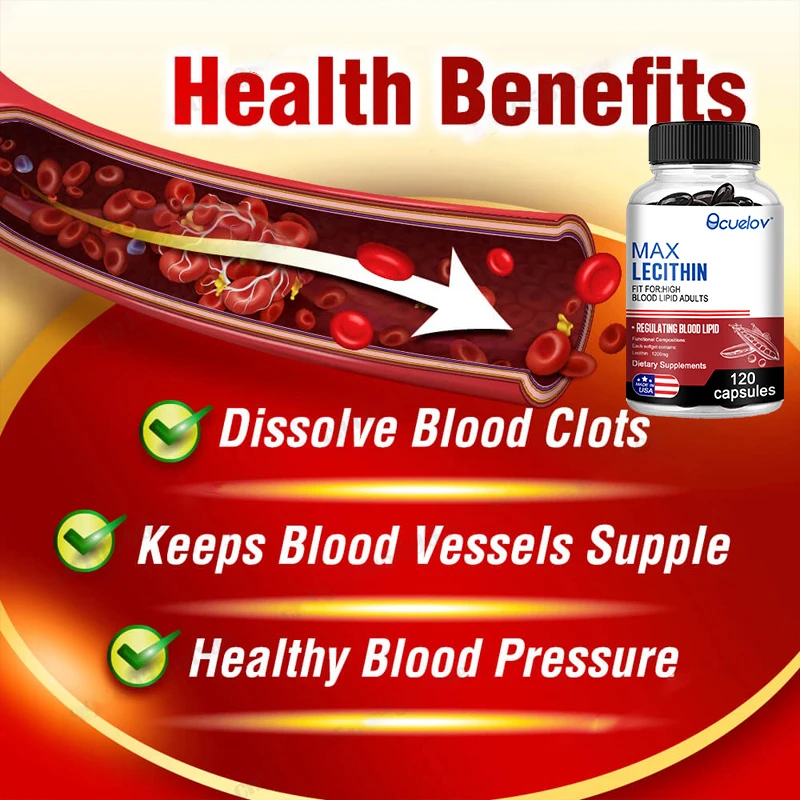 Lecithin Capsules - Helps Regulate Blood Lipids, Improve Blood Circulation Health, and Enhance Immunity images - 6
