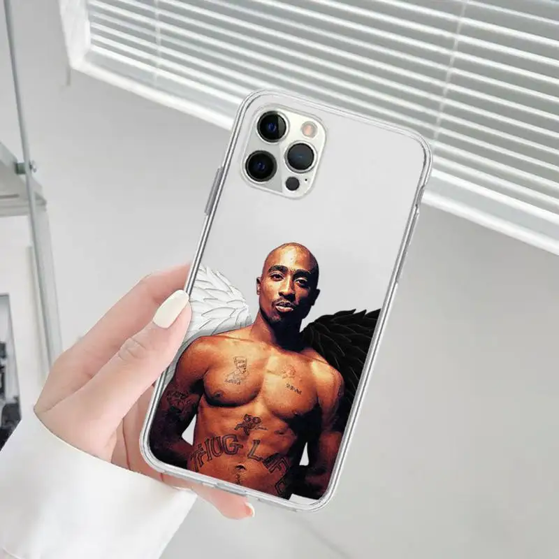 Rapper 2pac Tupac Phone Case for iPhone 11 12 13 mini pro XS MAX 8 7 6 6S Plus X 5S SE 2020 XR clear case case for iphone 13 pro 