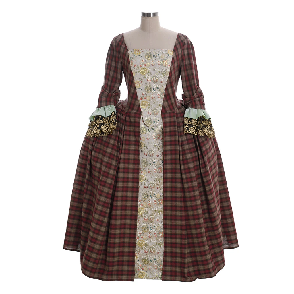 

Костюм для косплея Outlander, платье Клэр Рандалл, шотландский костюм, средневековый костюм, костюм на Хэллоуин, карнавал, бальный костюм