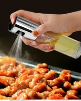 1pc 100ML Olive Oil Sprayerl, Stainless Steel Spray Bottle Spray, Kitchen Cooking Oil Spray, Glass Oil Can 3