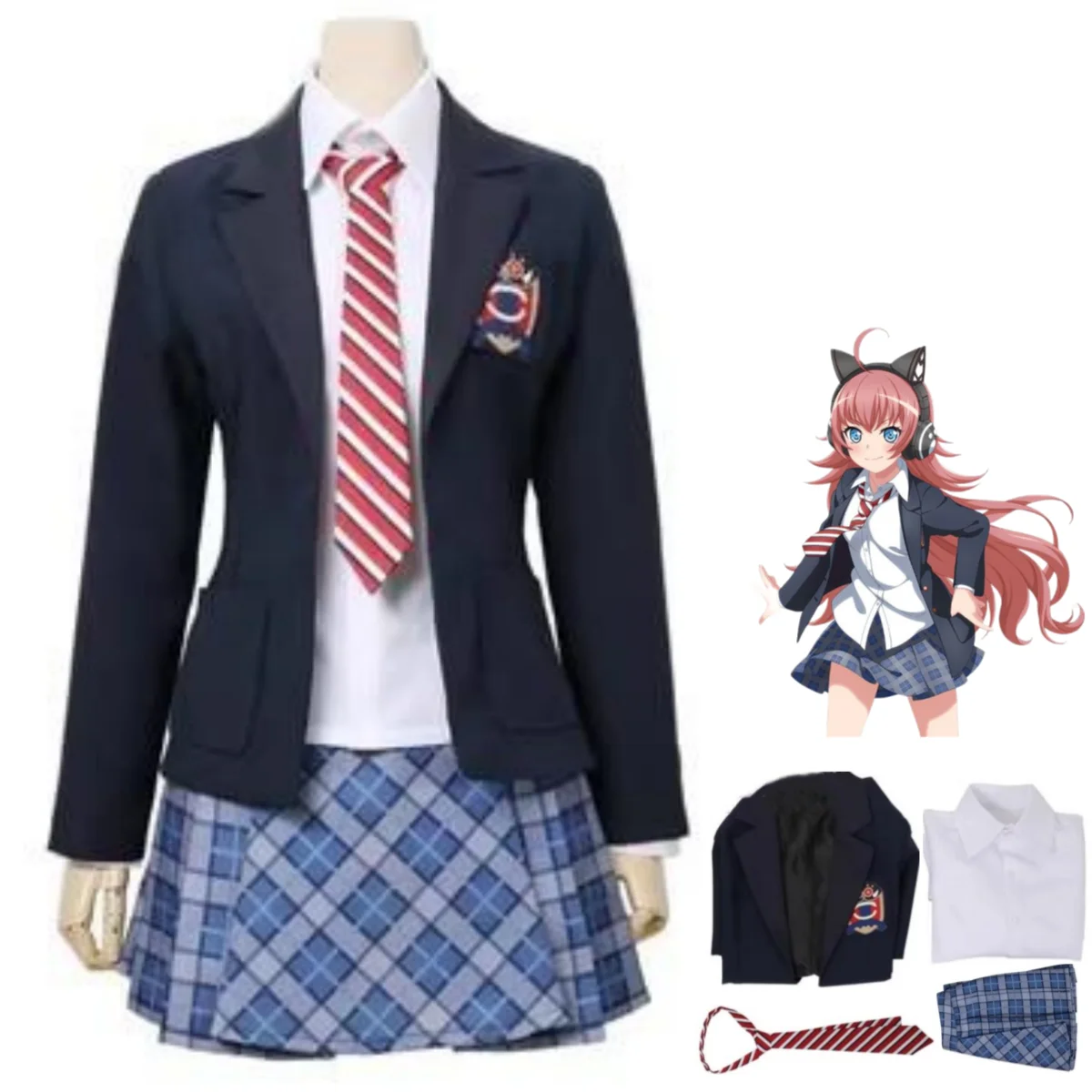 

Anime BanG Dream! CHU² CHU Cosplay Costume Burn Out!!! RAISE A SUILEN Tamade Chiyu School Uniform Man Woman Sexy Halloween Suit