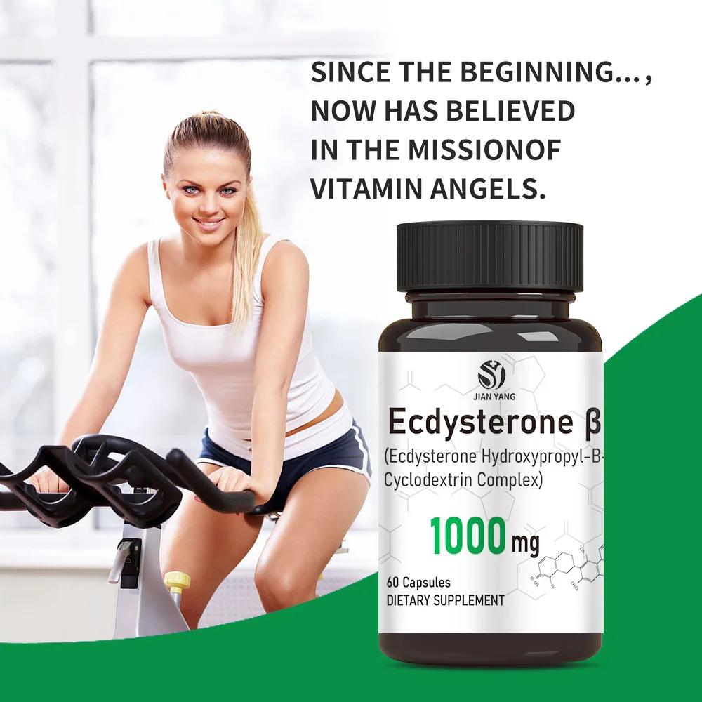 2 bottle ecdysterone capsule muscle mass develop support muscle strength increase dietary supplement