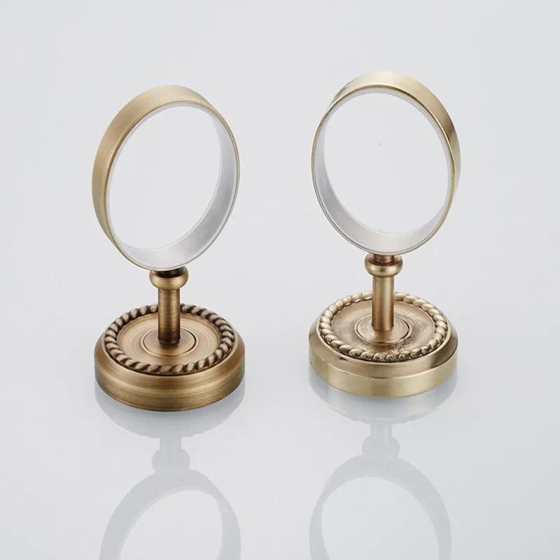 Simple retro toothbrush cup holder brass antique Wall hanging antique ceramic cup bathroom pendant mouthwash toothbrush