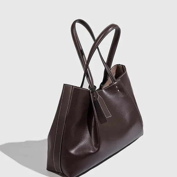 Fashion Large Capacity Trapeze Women Shoulder Bags Designer Handbags High-Quality Pu Leather Big Tote Commute Bag