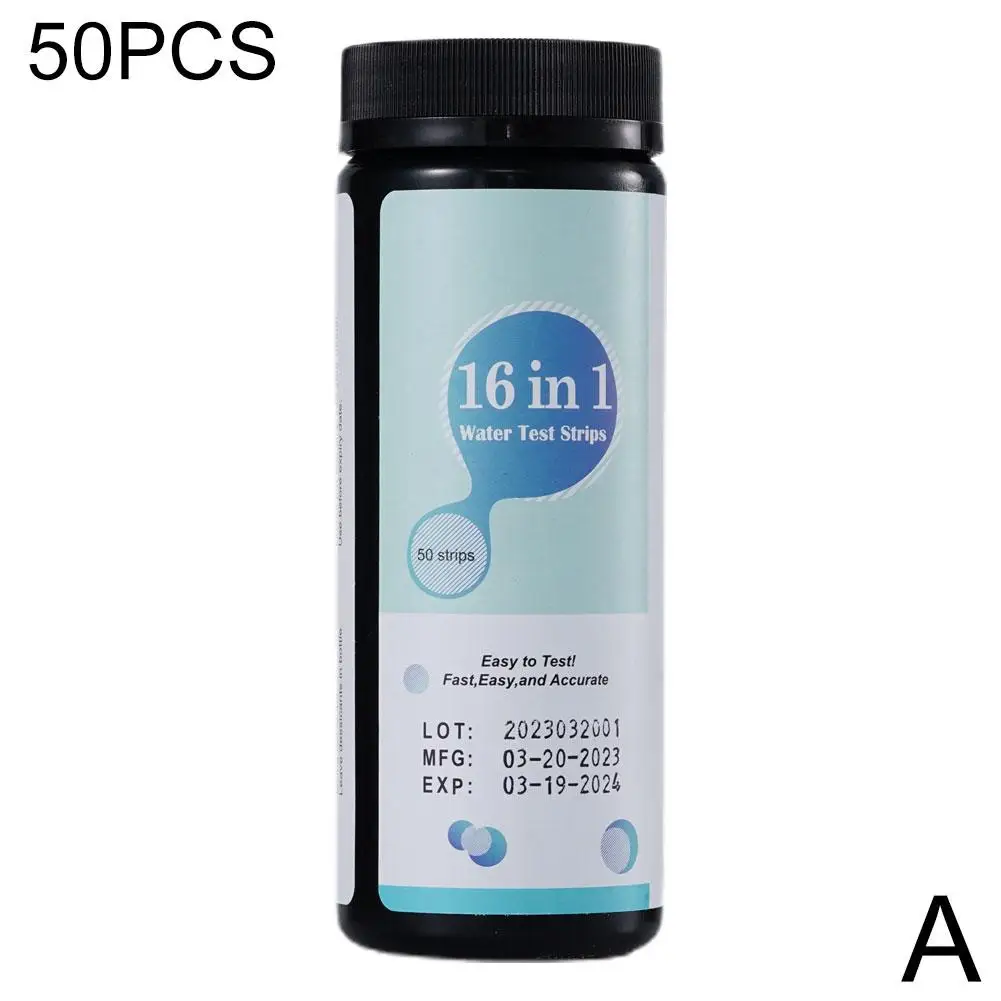 50/100PCS 16 In 1 Drinking Water Test Kit PH Hardness Test Strips Chlorine Iron Nitrate Nitrite Lab For Testing Spa L9K7