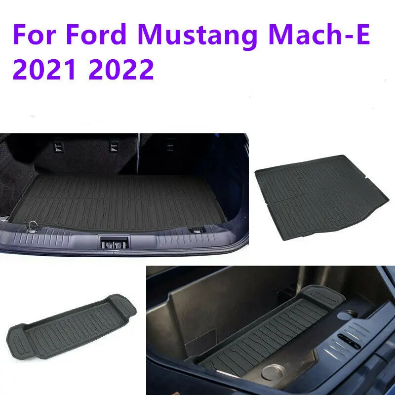 

Для Ford Mustang Mach-E2021 2022 Передняя напольная подкладка для багажника из ТПЭ для любой погоды Пылезащитная Водонепроницаемая подкладка