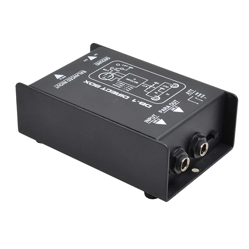 Hot Sale Passive Impedance Converter DI Effects Audio Isolator Passive DI Box BOX Box