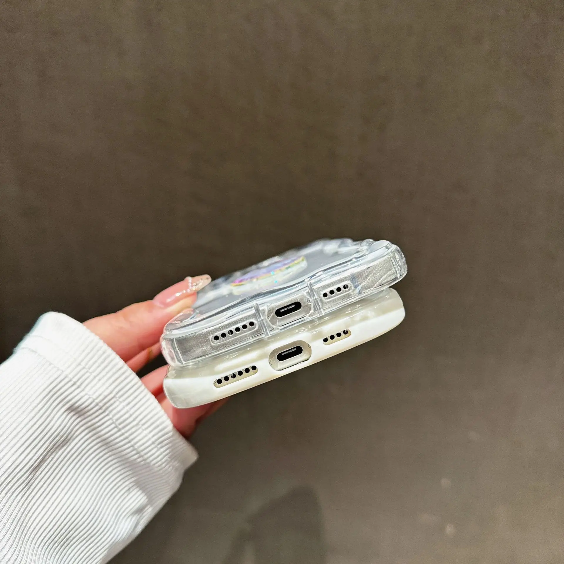 Wave Love Heart Shockproof Phone Case - 3D Design