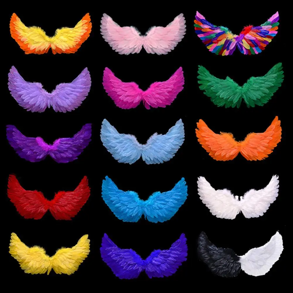Halloween Fairy Wings Angel Feather Wings Elastic Straps Costume Cosplay Halloween Christmas Decorations