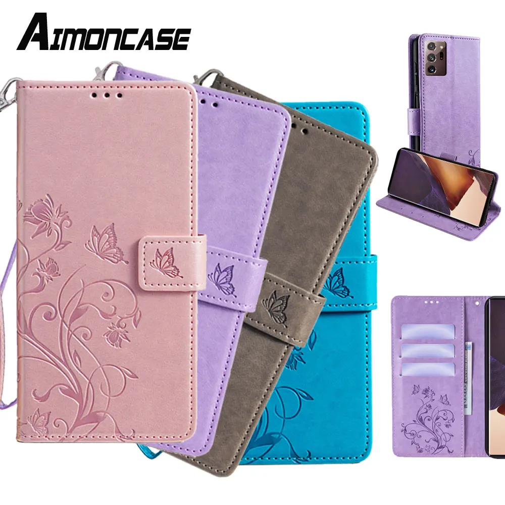 Elegant Embossed PU Leather Wallet Case with Strap
