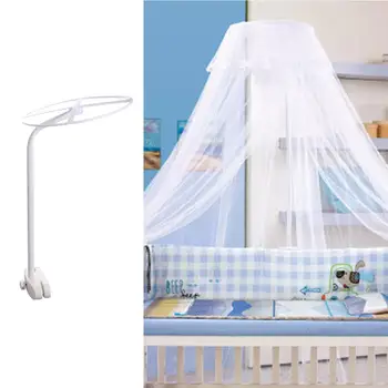Bed Dome Cots Accessories Iron Mosquito Net Stand White Round Mosquito Bar Frame Durable Canopy Holder Rack Baby Crib Cot