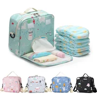 Maternity Bag Baby Diaper Bags for Disposable Reusable Fashion Prints Wet Diaper Bag Double Handle Wetbags Backpack Diaper Bag 1