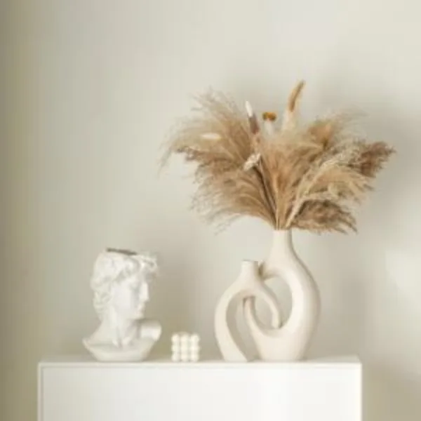 hollow ceramic vase set of 2