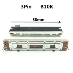 1pcs,Straight slip potentiometer,B10K,3Pin,Total length 88mm