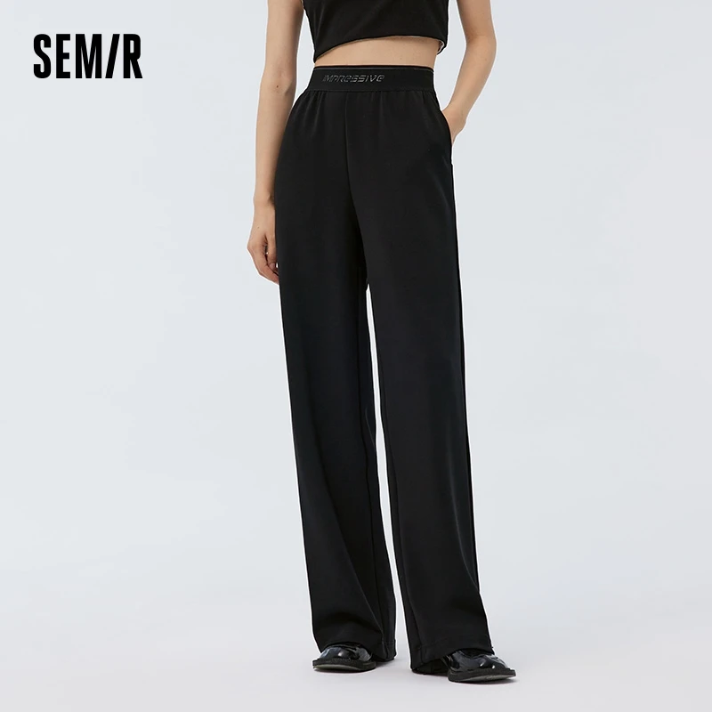 여성용 편한 편한 와이드 레그 팬츠, 세미 캐주얼 바지, 다용도 레터 바지, 2023 용수철 신상 