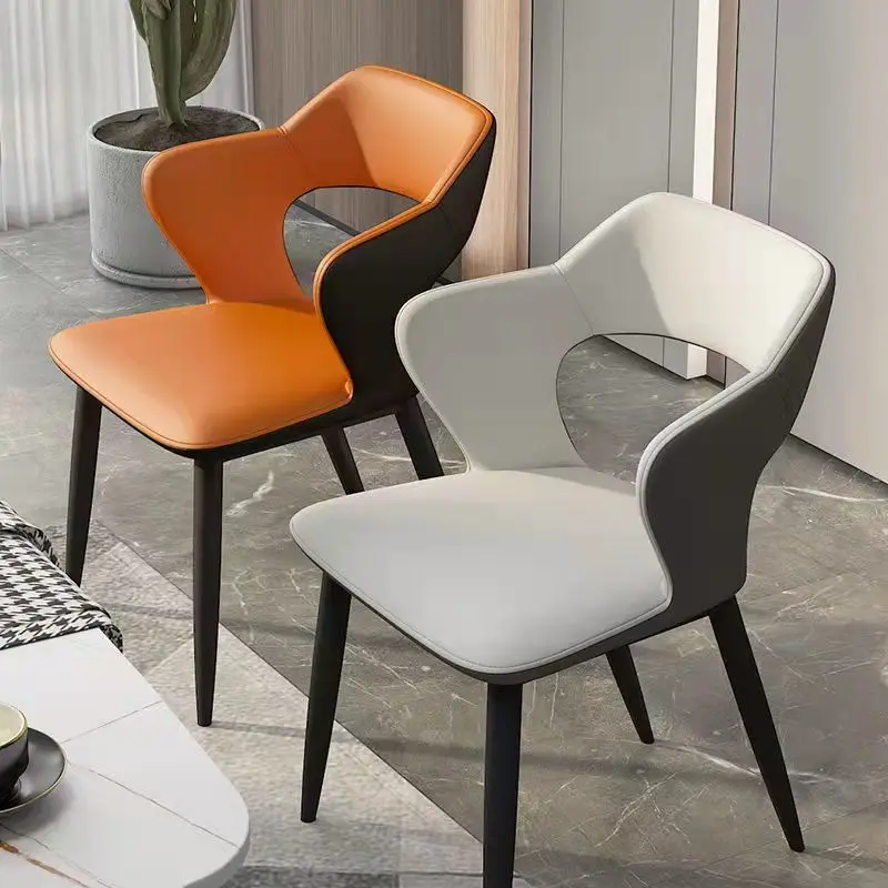 

Light Luxury Dining Chair Modern Minimalist Home Net Red Backrest Desk Hotel Living Room Chair Nordic Art Dining Chair Furniture