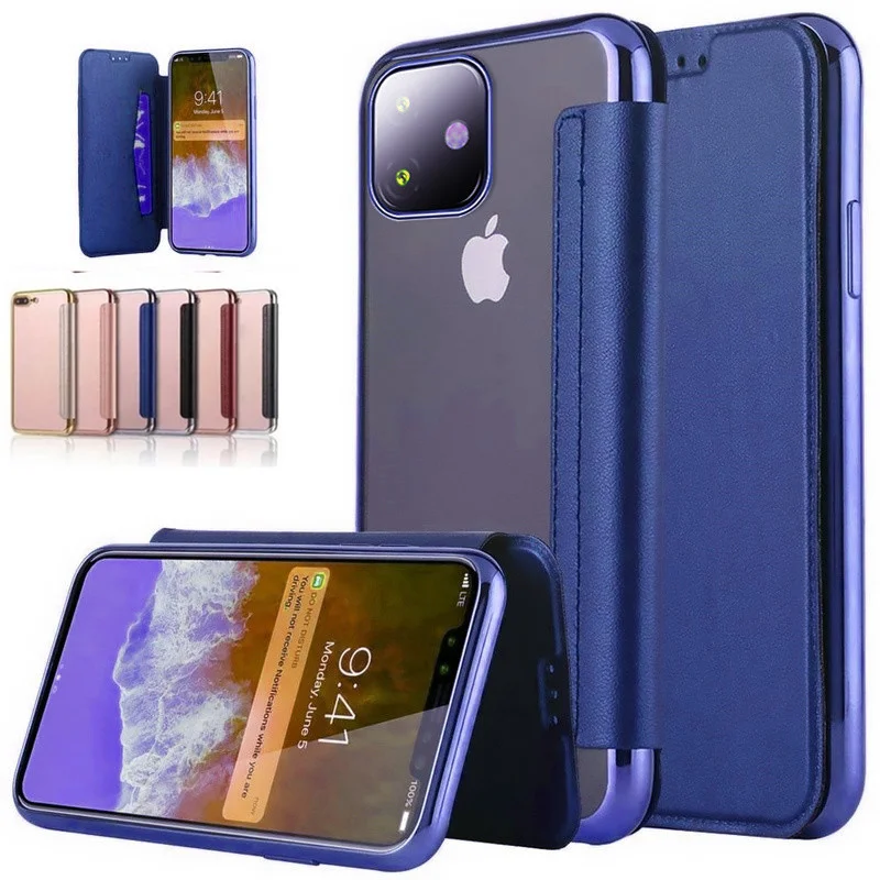 

Luxury Slim Book Leather Flip Wallet Case For iPhone 14 Plus 13 Pro 11 12 Pro Max XR X XS Max 7 8 Plus Clear Soft Card Cover
