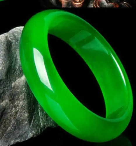 

Perfect Green jade chinese handcraft bangle bracelet 58-64 mm