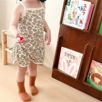 Ensemble haut et short pour enfants, gilet en coton fin pour bébé, sans manches, vêtements de détente, costume pour filles, nouvelle collection 2025 3
