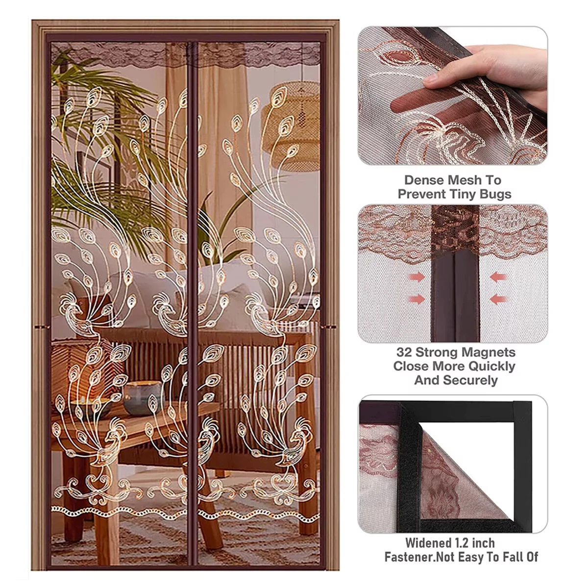 Anti-Mosquito Mesh Automatic Close Magnetic Anti-Mosquito Mesh Invisible Door Mesh Bug Preventing Fly Partition Curtain