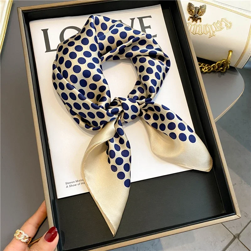 

New 2022 Beach Shawl 100% Natural Silk Scarf Women Luxury Brand Wraps Neck Tie Female Hair Hand Wrist Foulard Hijab Bandana