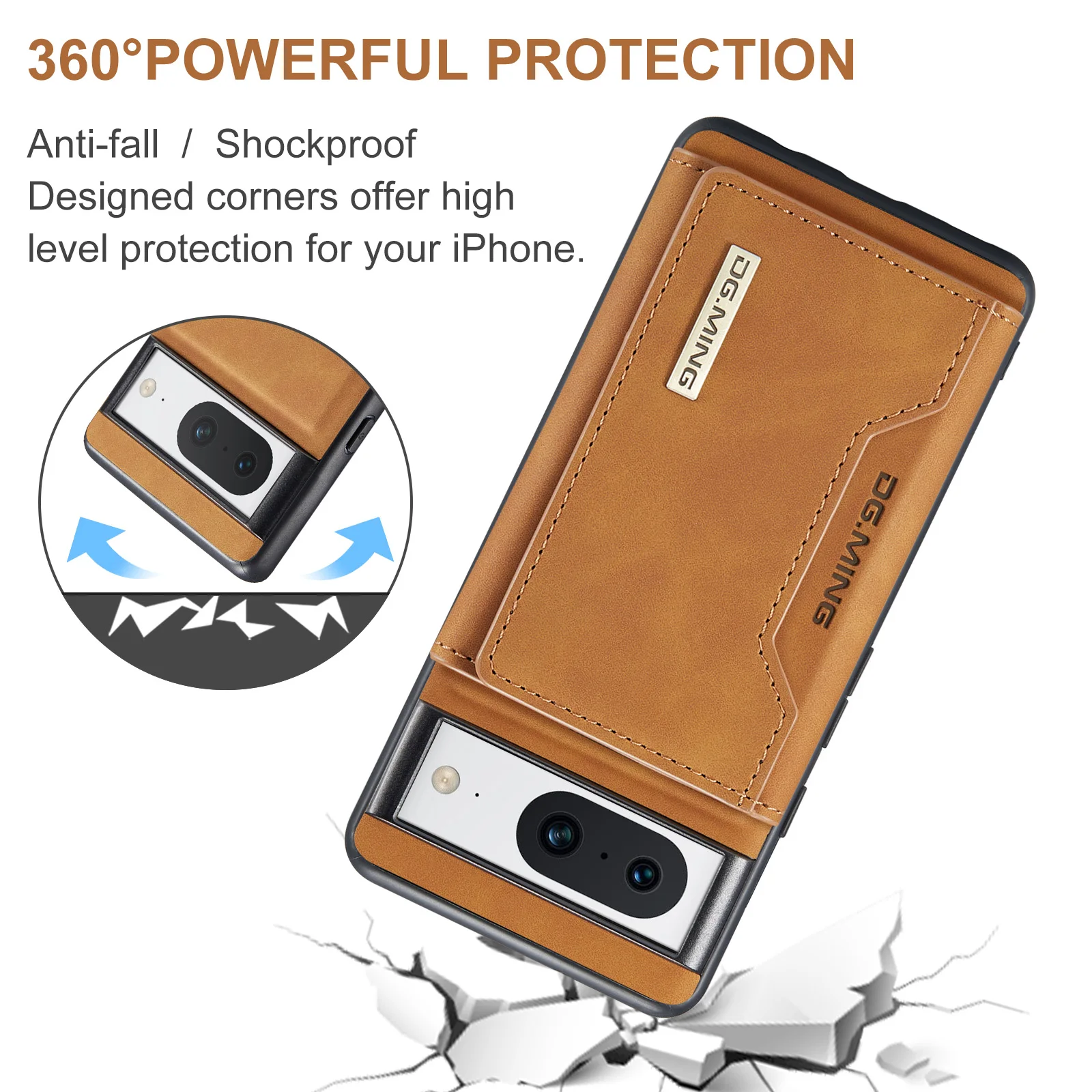 For Google Pixel 8 Case Magnetic Phone Case Card Pocket Wallet Shockproof Protective Leather Cover For Pixel 7 6 Pro 7A 6A 5A