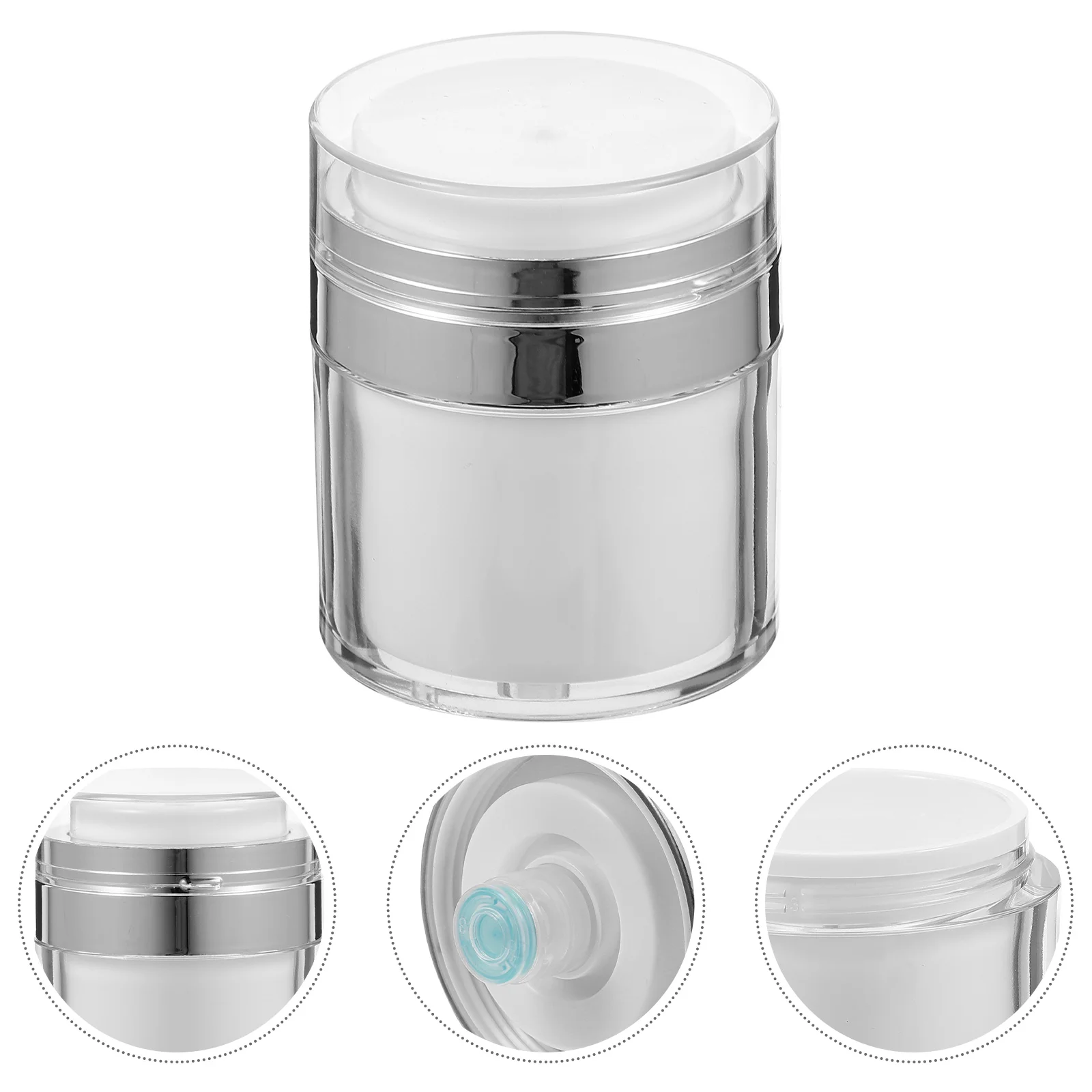 

3 Pcs Press Cream Jar Airless Pump Jars Bottles Sub Packaging Lotion Hand Container Practical Pp Portable Face